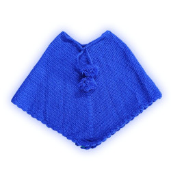 Girls' Hand-Knitted Acrylic Poncho | Warm & Washable | Hastakala Nepal