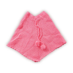 Girls' Hand-Knitted Acrylic Poncho | Warm & Washable | Hastakala Nepal