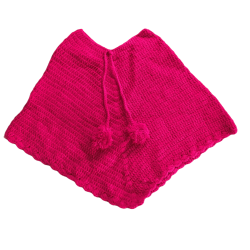 Girls' Hand-Knitted Acrylic Poncho | Warm & Washable | Hastakala Nepal