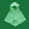 Girls' Hand-Knitted Acrylic Poncho With Hat| Warm & Washable | Hastakala Nepal