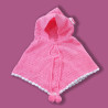 Girls' Hand-Knitted Acrylic Poncho With Hat| Warm & Washable | Hastakala Nepal