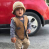 Handmade Ashcoat Set for Boys (1-6 Years) | Artisan-Knitted Coat, Hat & Bow Tie | Hastakala Nepal