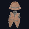 Handmade Ashcoat Set for Boys (1-6 Years) | Artisan-Knitted Coat, Hat & Bow Tie | Hastakala Nepal