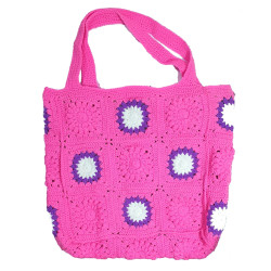 Hand-Crocheted Tote Bag | Stylish & Durable Granny Square Bag | Hastakala Nepal