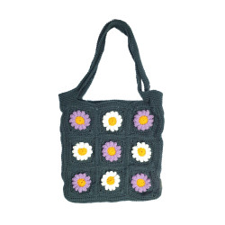 Hand-Crocheted Tote Bag | Stylish & Durable Granny Square Bag | Hastakala Nepal